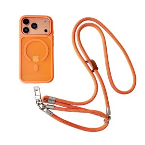 Skin-Friendly MagSafe Case with Large Cutouts & Built-in Lanyard