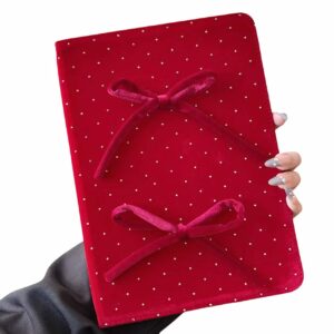 Polka Dot Velvet Bow Old Money Style Tablet Case