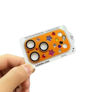 Colored Diamond Camera Lens Protector Film for iPhone 17 Pro & iPhone 17 Pro Max – Anti-Scratch Diamond Camera Lens Cover