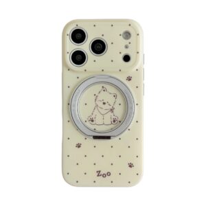 Original Polka Dot West Highland Rotatable Magnetic Stand Phone Case for iPhone 15/16/17