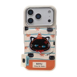 New Niche Luxury 3D Embroidered Cat iPhone Hard Case