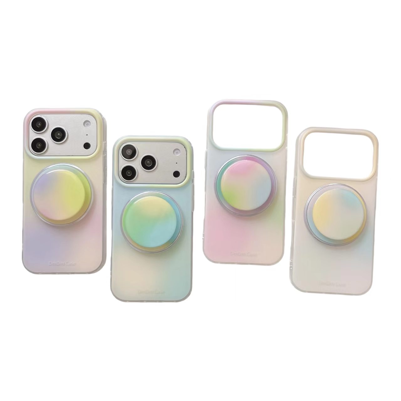 New Ins Summer Macaron Candy Color Contrast Magnetic Phone Case for iPhone with Stand - Image 5
