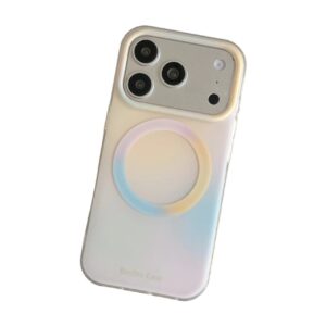New Ins Summer Macaron Candy Color Contrast Magnetic Phone Case for iPhone with Stand