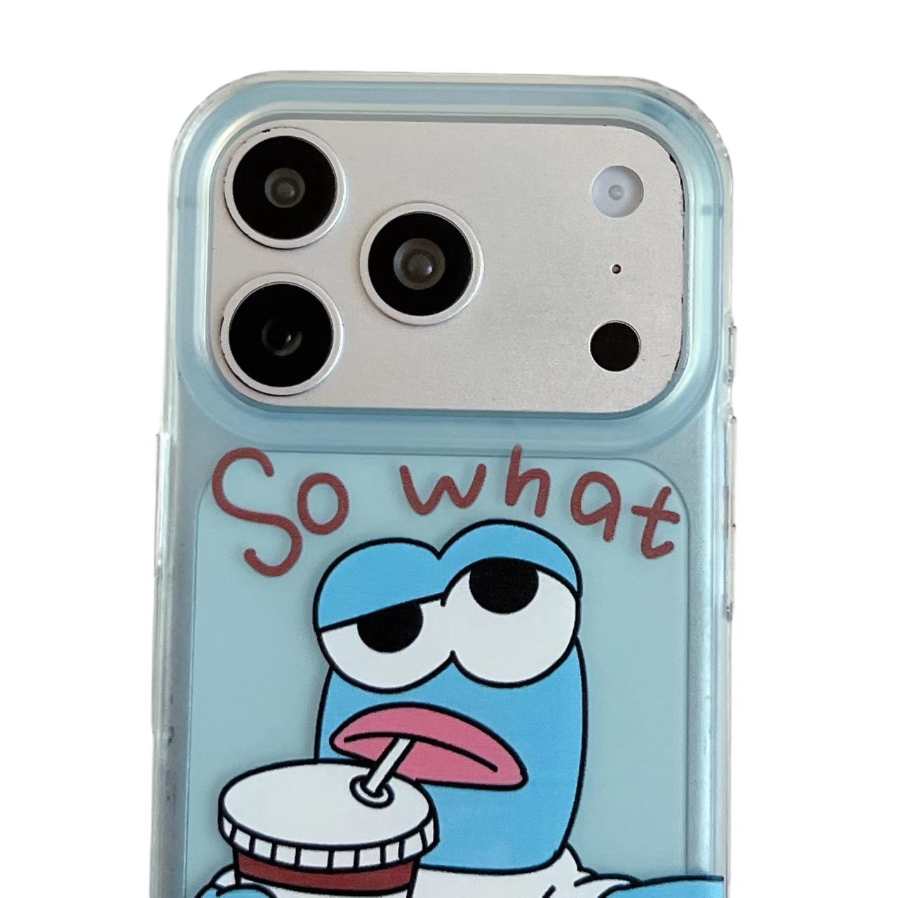 Matte iPhone Case, Cute Clownfish Cartoon Coffee Lover Aesthetic Unique Fun Cover - Image 2