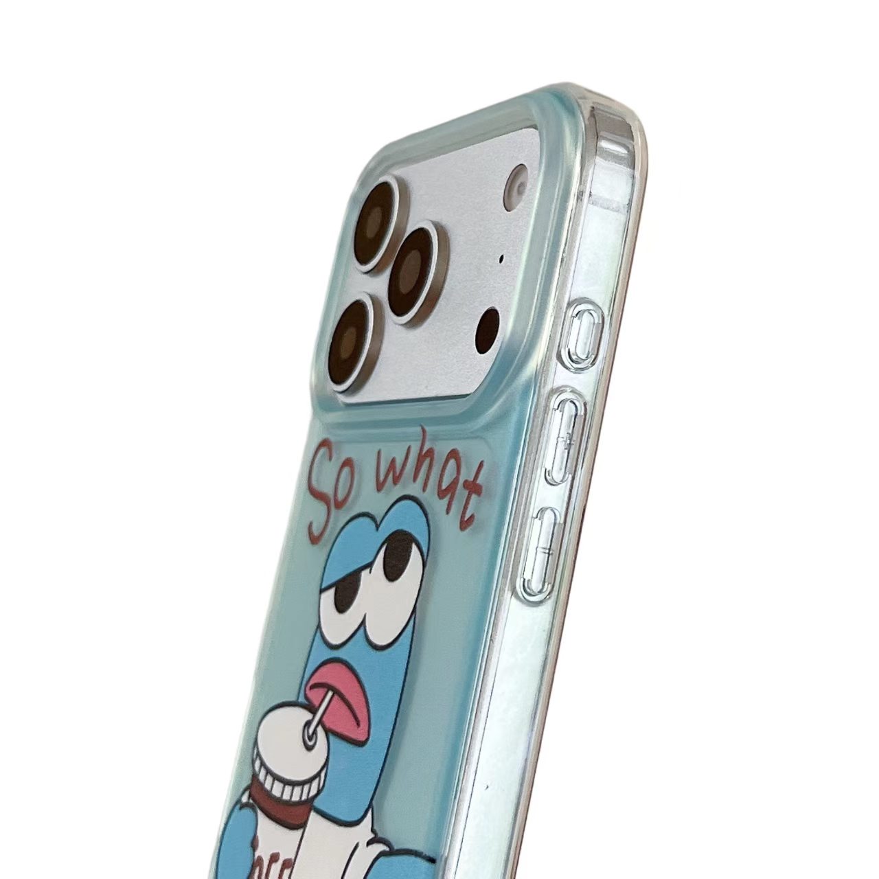 Matte iPhone Case, Cute Clownfish Cartoon Coffee Lover Aesthetic Unique Fun Cover - Image 5