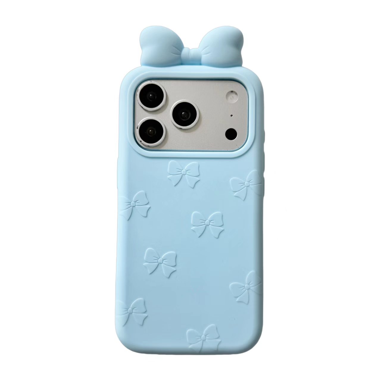 New Creative 3D Bowknot Cute Couple Shockproof Phone Case for iPhone - Image 3