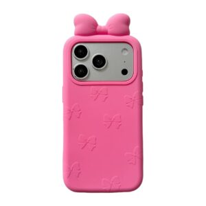 New Creative 3D Bowknot Cute Couple Shockproof Phone Case for iPhone