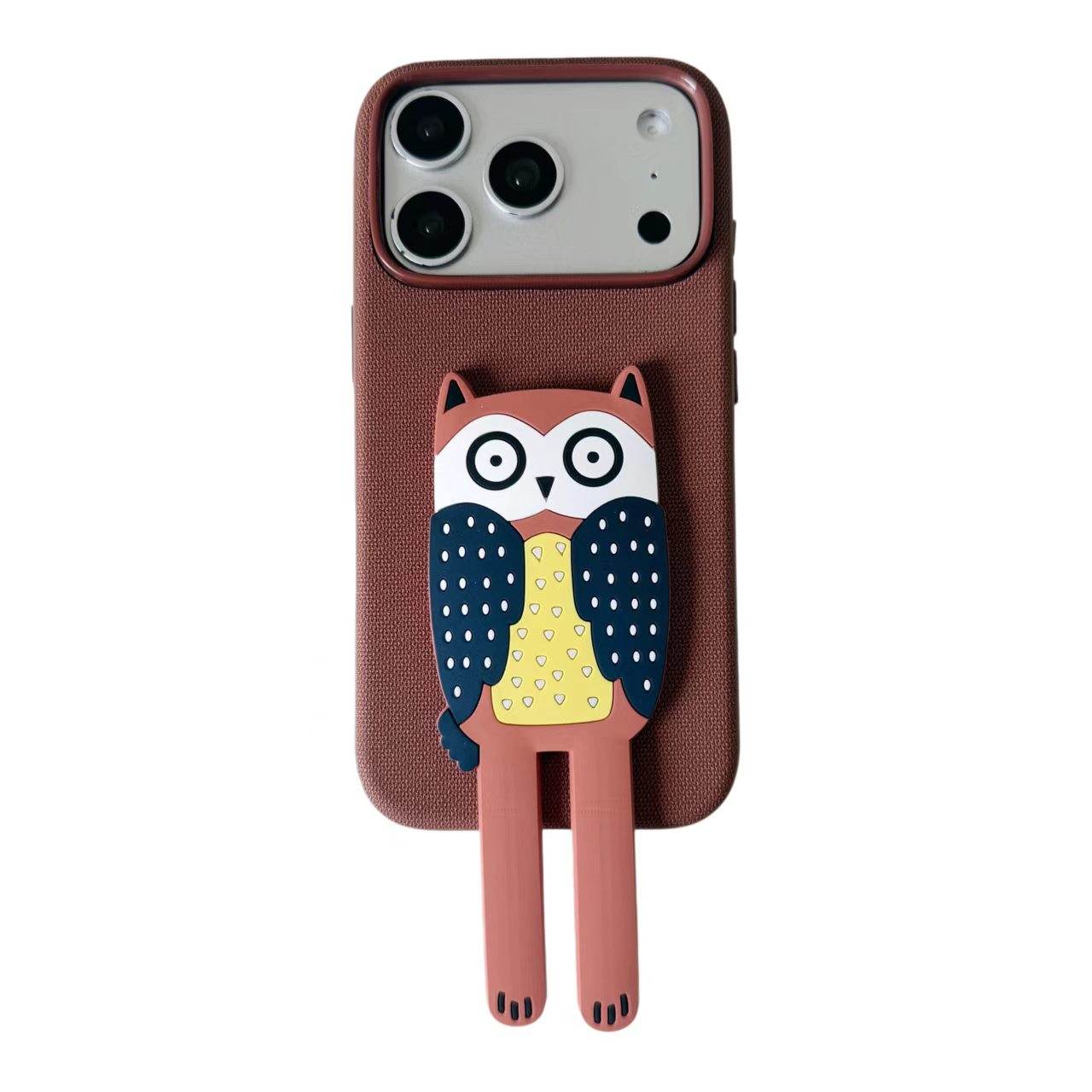 Cute Creative Cartoon Animal Tech‑Fabric Stand Phone Case for iPhone - Image 4