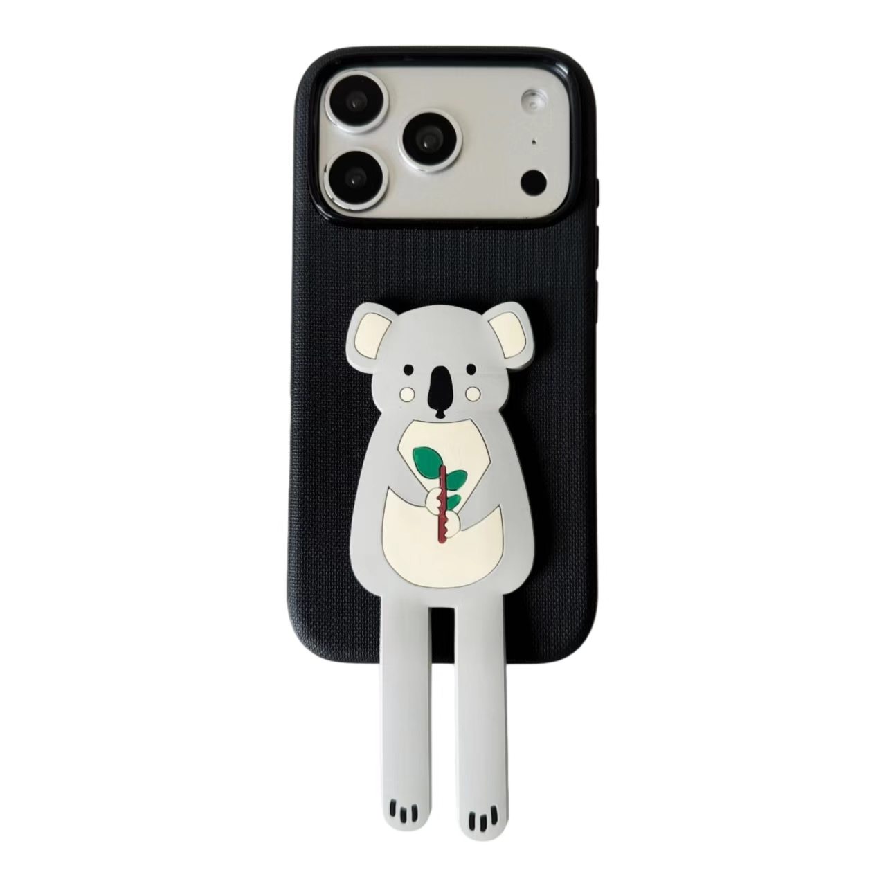 Cute Creative Cartoon Animal Tech‑Fabric Stand Phone Case for iPhone - Image 6