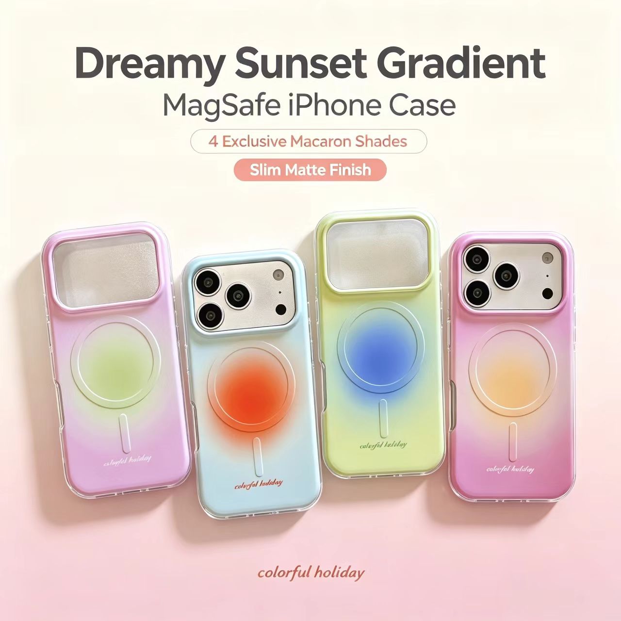 Premium Minimalist Macaron Matte Magnetic Phone Case for iPhone - Image 5