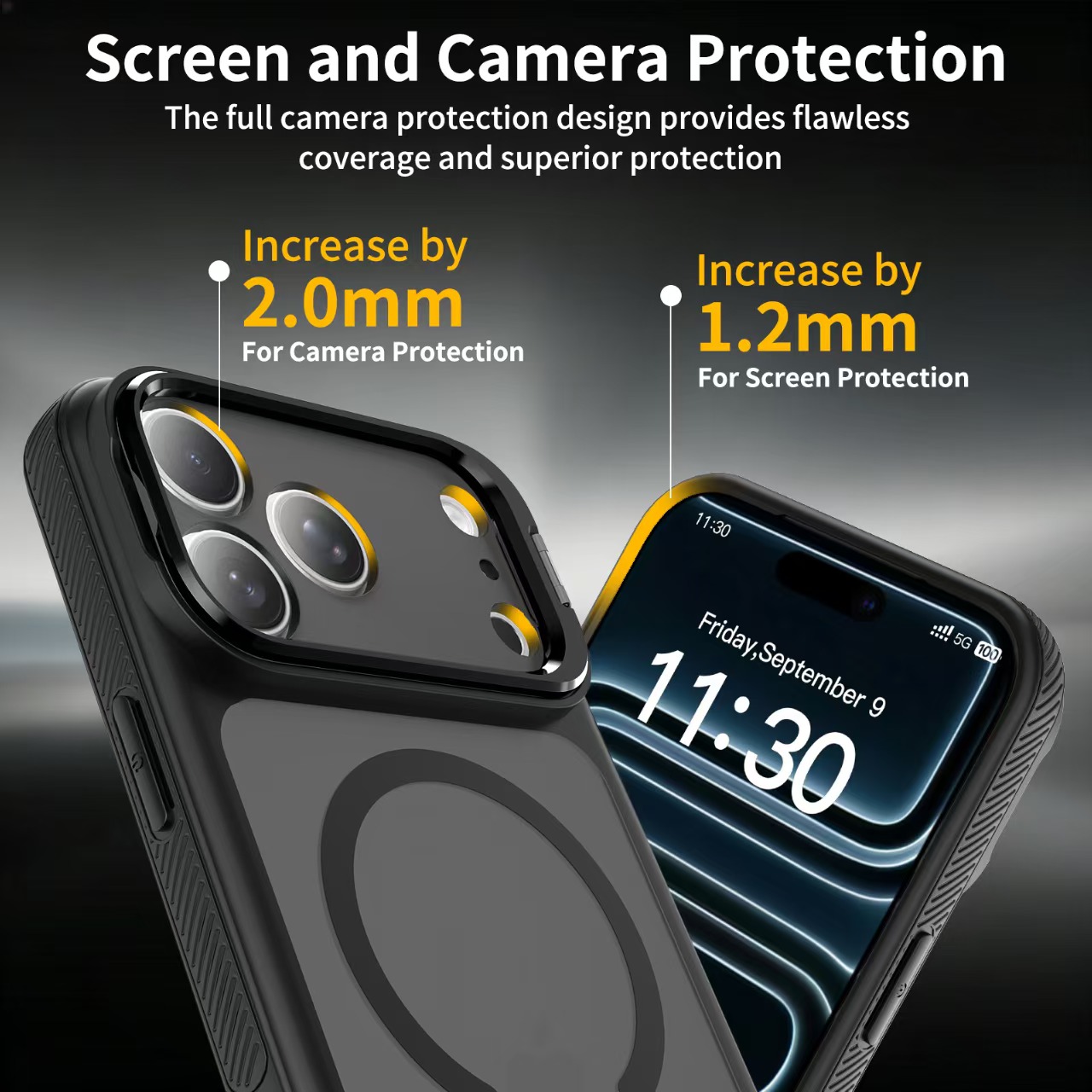 Skin‑Friendly Magnetic Lens Stand Anti‑Drop Phone Case for iPhone - Image 7