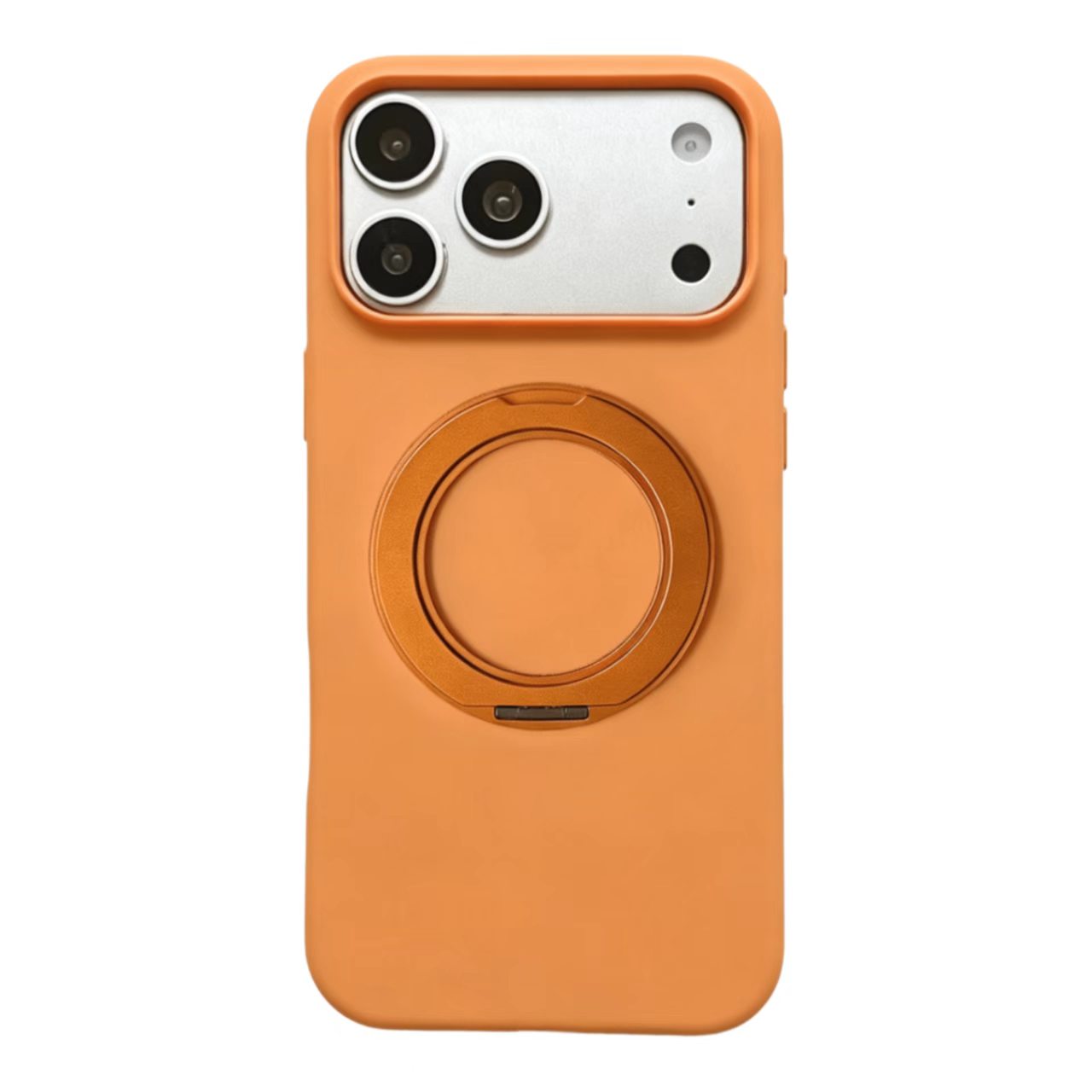 New 360° Rotatable Stand Liquid Silicone Phone Case, Minimalist Premium Dopamine Solid Color Magsafe Case for iPhone 18 - Image 2