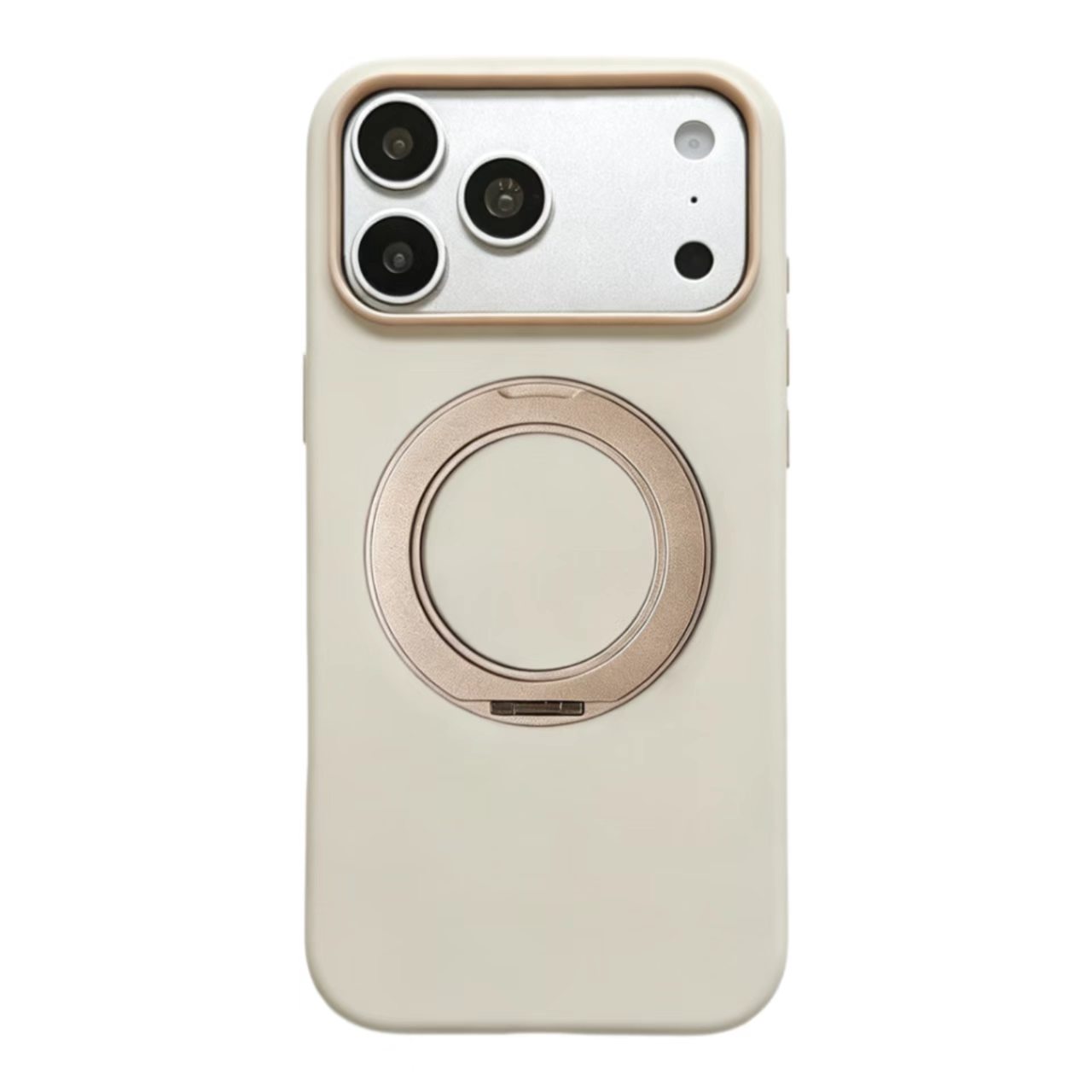 New 360° Rotatable Stand Liquid Silicone Phone Case, Minimalist Premium Dopamine Solid Color Magsafe Case for iPhone 18 - Image 3