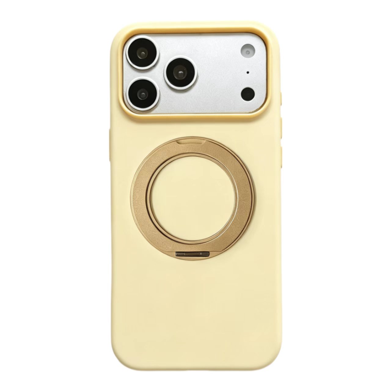 New 360° Rotatable Stand Liquid Silicone Phone Case, Minimalist Premium Dopamine Solid Color Magsafe Case for iPhone 18 - Image 6
