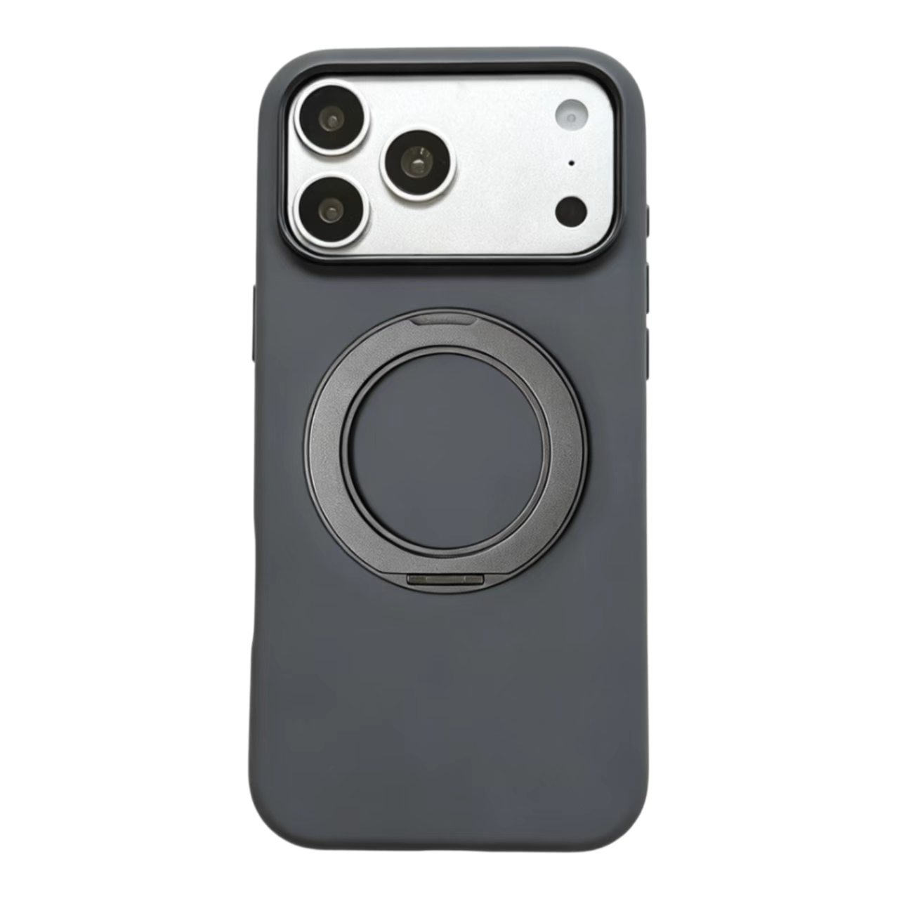 New 360° Rotatable Stand Liquid Silicone Phone Case, Minimalist Premium Dopamine Solid Color Magsafe Case for iPhone 18 - Image 7