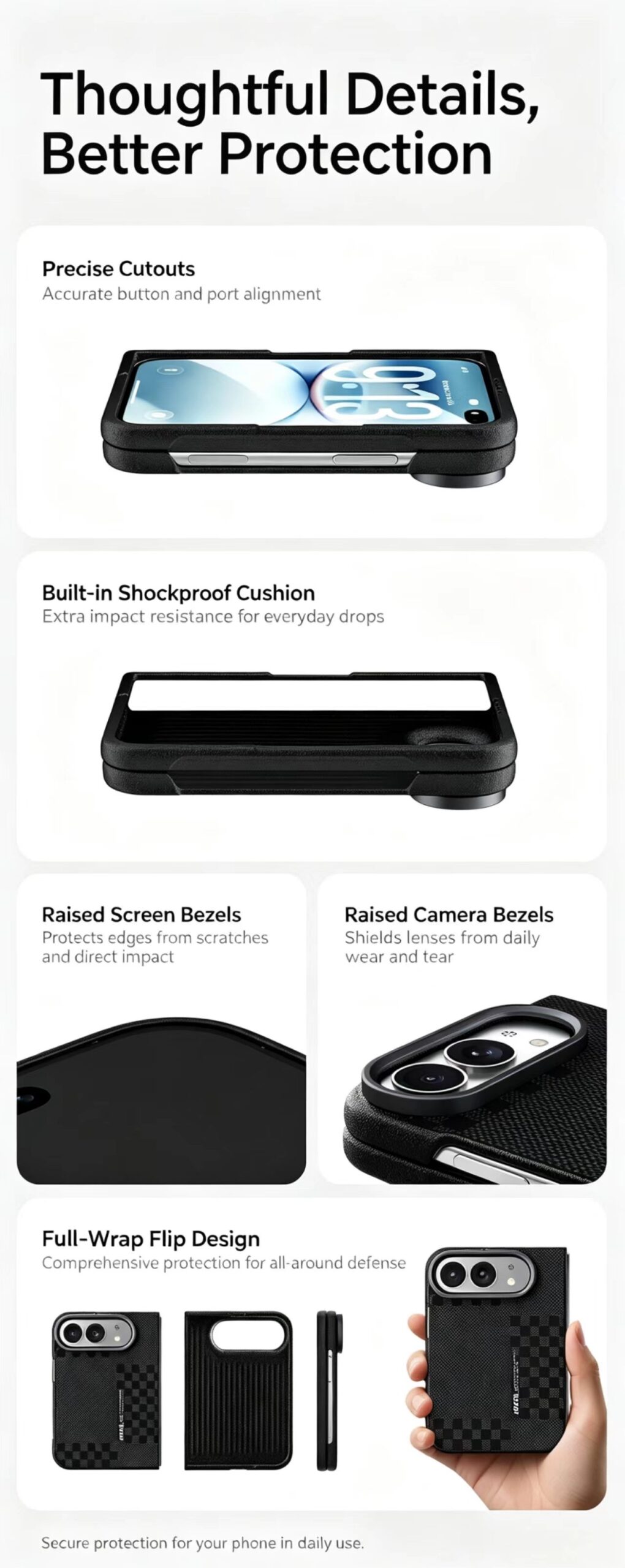 Case for iPhone Ultra 6D Embossed Magsafe Magnetic Case with Hidden Foldable Kickstand - Image 11
