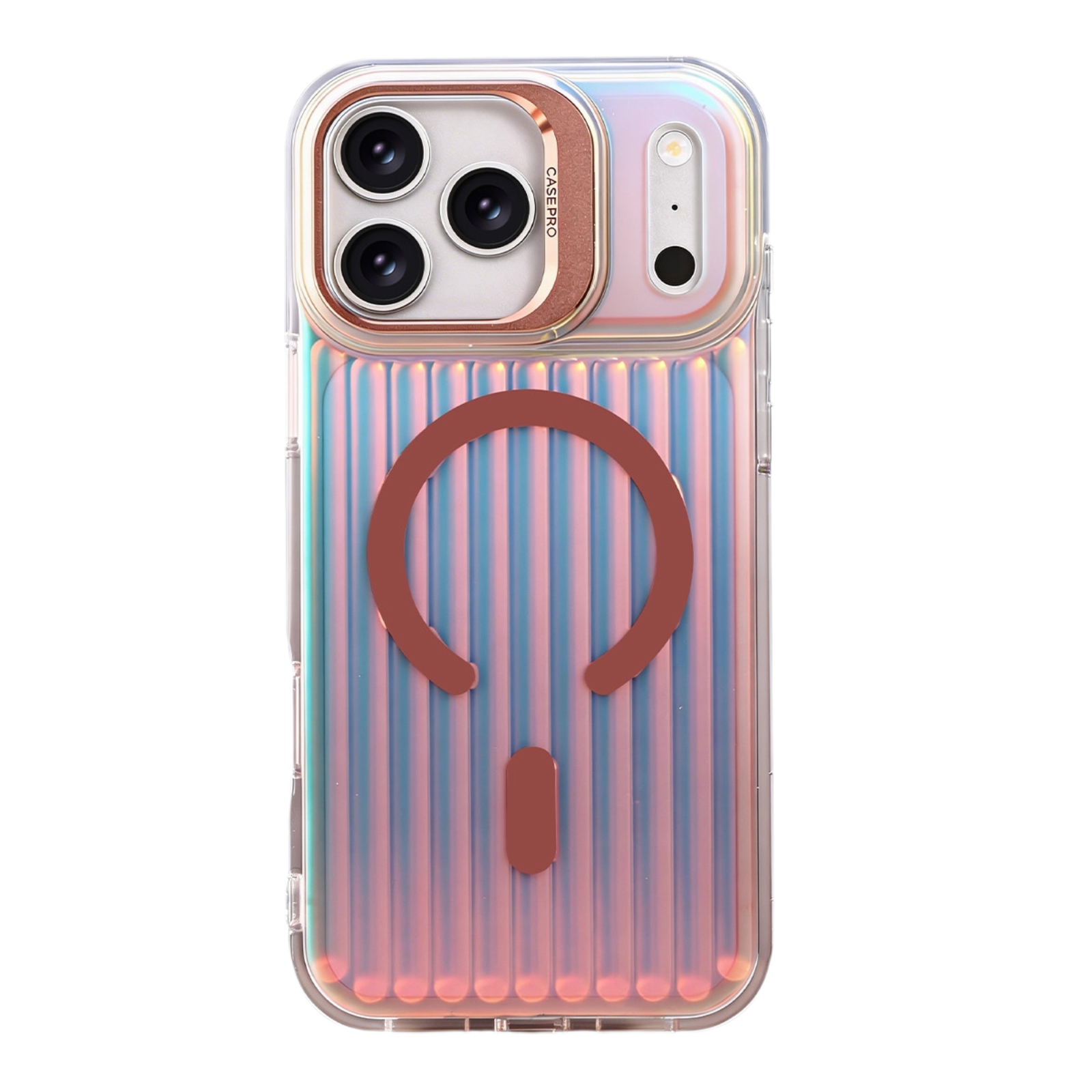 Ultra Slim Transparent Matte Corrugated MagSafe Case with Camera Kickstand for iPhone 18 - Image 3