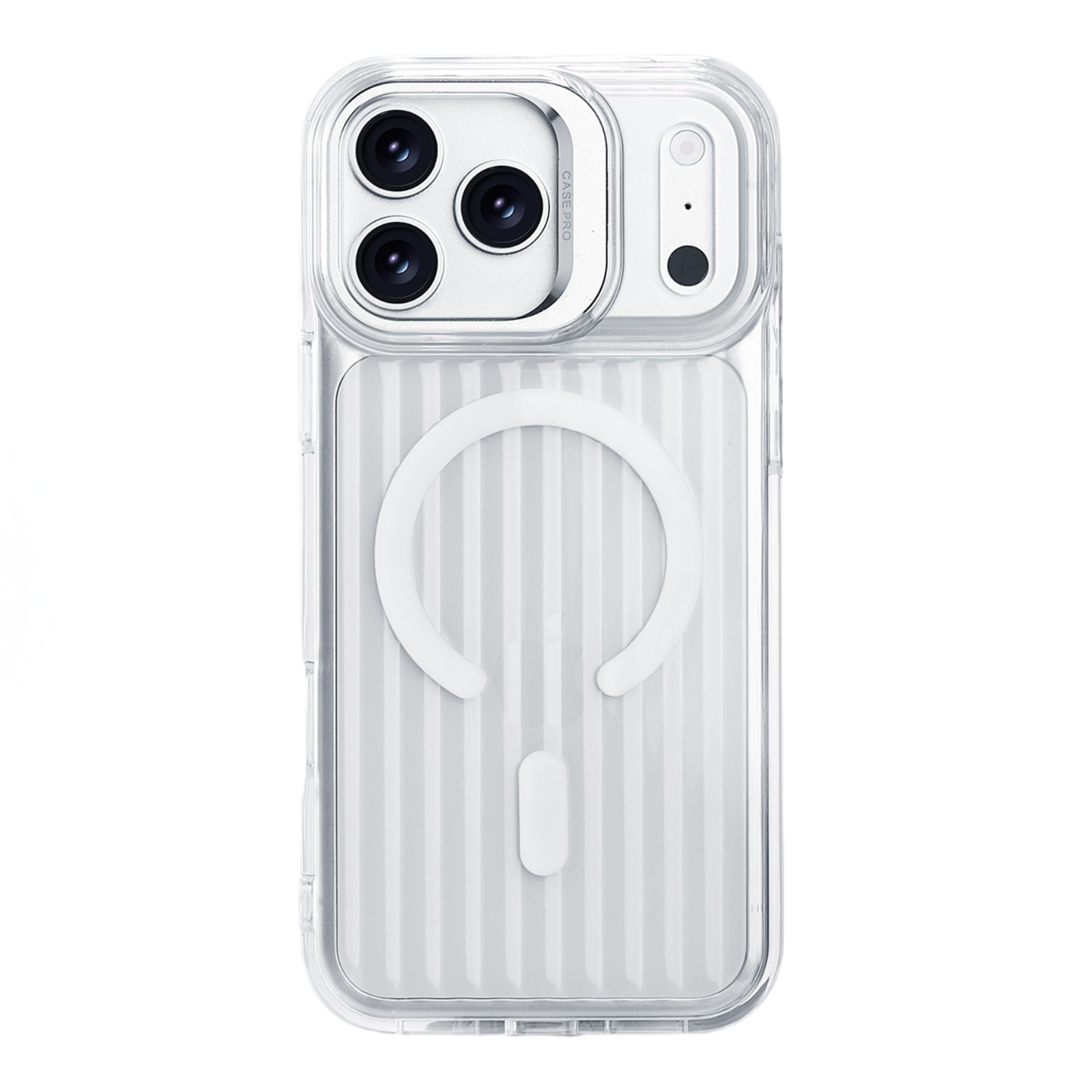 Ultra Slim Transparent Matte Corrugated MagSafe Case with Camera Kickstand for iPhone 18 - Image 5
