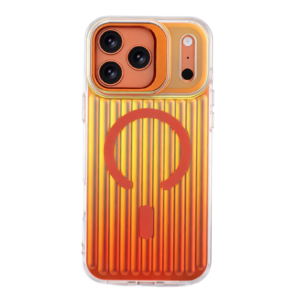 Ultra Slim Transparent Matte Corrugated MagSafe Case with Camera Kickstand for iPhone 18